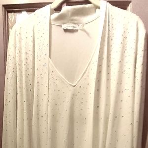 Calvin Klein White Sparkly blouse